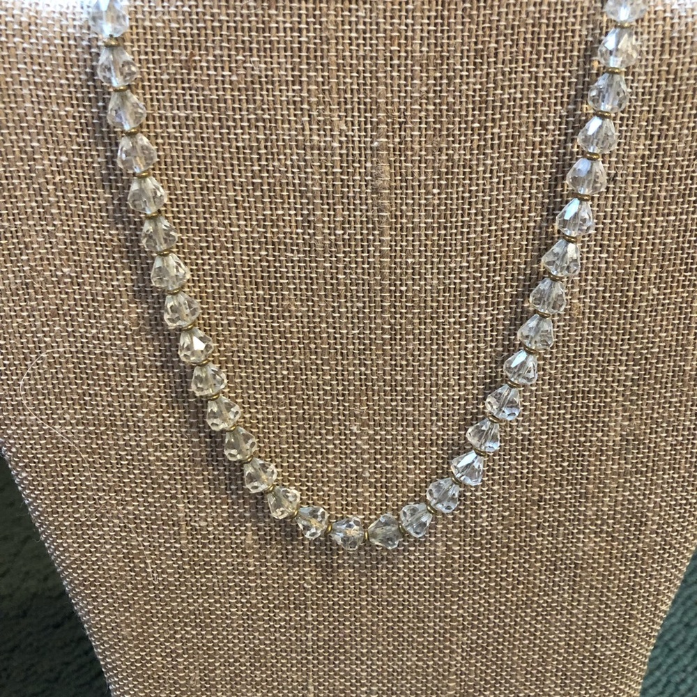 Simmons mid century crystal bead necklace